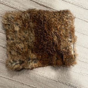 Theory rabbit fur infinity scarf